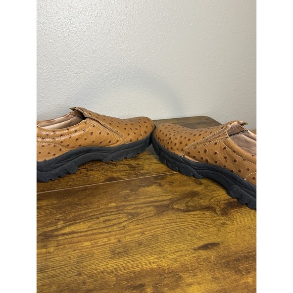 Roper Faux Ostrich Performance Slip On  Mens‎ Size 11 Brown Casual Shoes main image 7